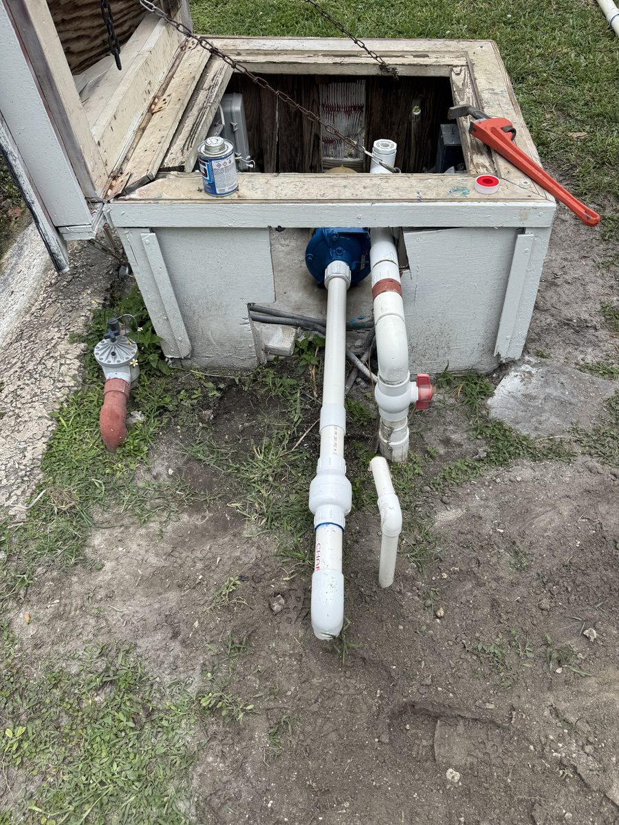 Irrigation pump suction line replacement — Tamarac FL HOA community